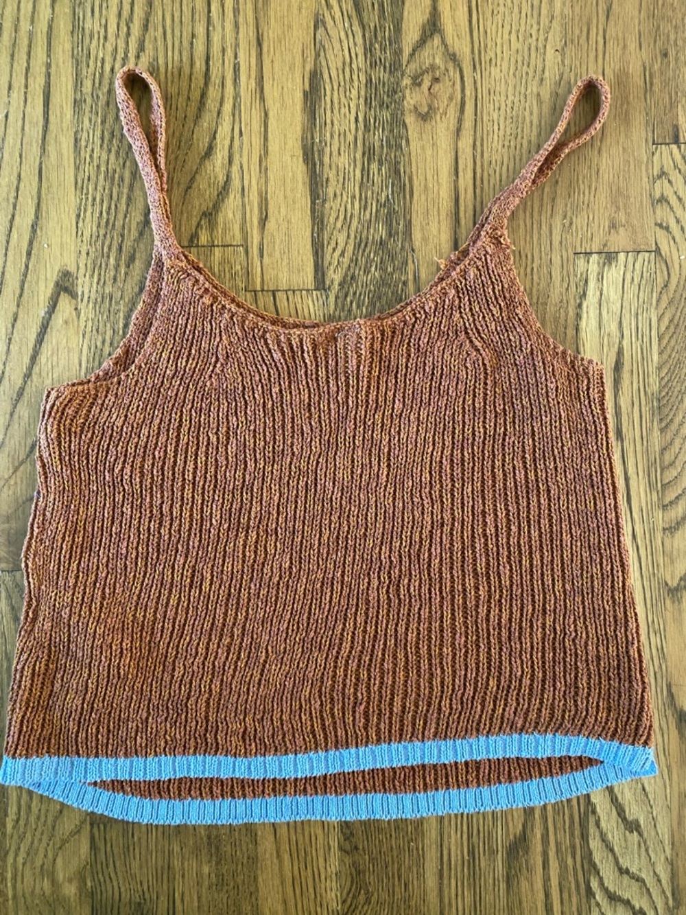 Pilcro Rust-Brown Ribbed Knit Top from Anthropologie - Picture 5 of 5